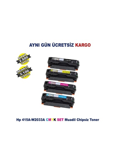 Hp ColorLaserJetPro 415A|M479FNW 1 SET Çipsiz Uyumlu Toner