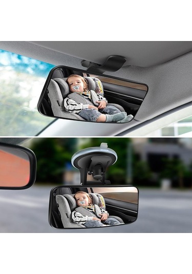 Seametal Araba İç Ayna Bebek Aynaları Pano Vantuz Ön Cam Güneşlik Plaka Klipleri Yardımcı Dikiz Aynası Gözlemleyin Clamp Oval