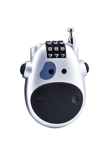 Geeksen Motosiklet Kask Kilitleri Elektrikli Bisiklet Gizli Kodlu Korumalı Uzatılabilir Çelik Tel Anti-hırsızlık Kilitleri Gümüş