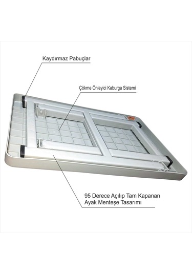 M3decorium Büyük Açılır Kapanır Ayaklı Portatif Kamp Balkon Bahçe Plaj Havuz Gri