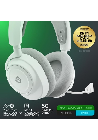 Steelseries Arctis Nova 7x Gen2 Kablosuz Beyaz Gaming Kulaklık