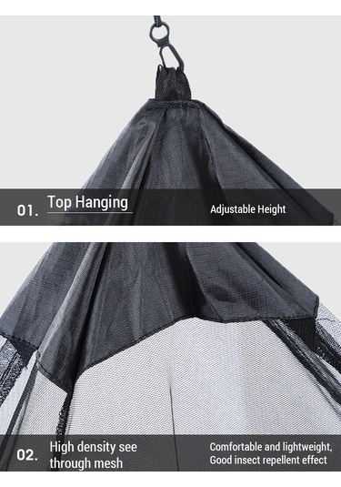 Shineyee Kamp Malzemesi Asker Yeşili Tek Kişilik Mosquito Net: Nüfuzlu İnce Dokuma, Ağırlığı 325g, Havalandırma Ve Koniklik Sağlar, Taşınabilir Depolama Çantasıyla Yeşil