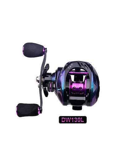 Proberos Dw139 7.2:1 Renkli Metal Baitcasting Makarası, Ultra Hafif Balıkçılık Makarası - Sol El