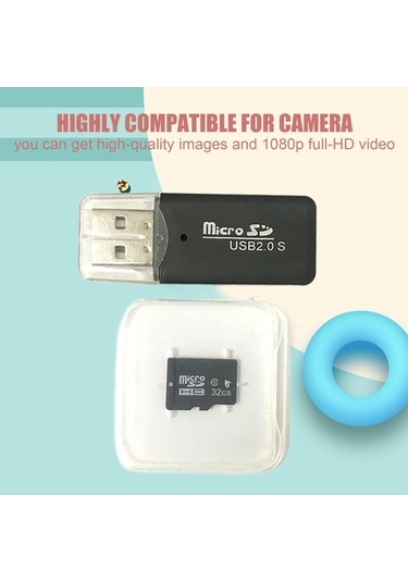 Pazly 32 Gb Siyah Sd Kart Kamera Kart Okuyucu Çocuklar İçin Kullanışlı Hafıza Kartı