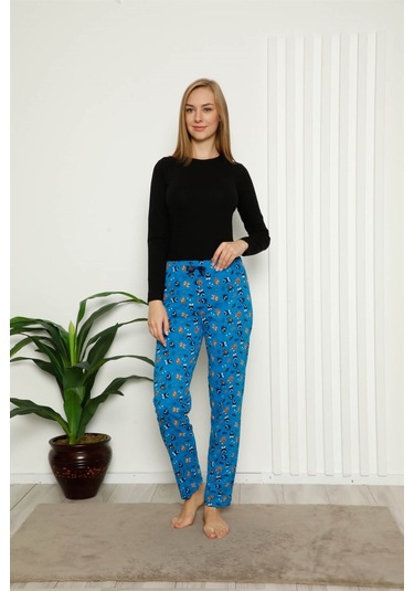 Akbeniz Kadın Pamuklu Alt Pijama 27382 - S Saks