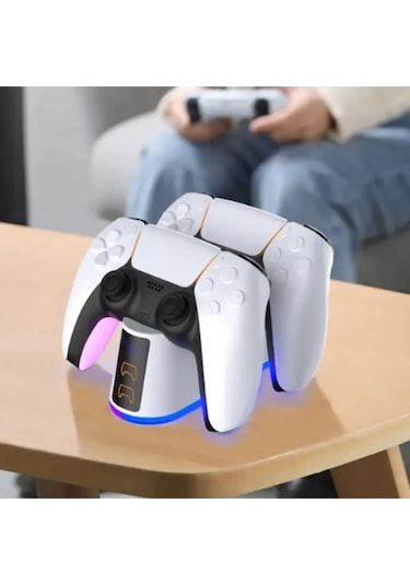 Ps5 Dualsense Rgb Işıklı Led Göstergeli Şarj Standı Dsp828
