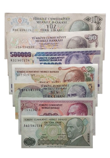7 Adet Koleksiyon Kağıt Para Koleksiyon Başlangıç Seti Ss001