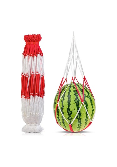 Suntek 6 Adet Karpuz Ağı Balkabağı Destek Kırmızı-beyaz