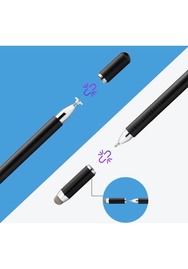 Suntek Andriod Ios Black Için Dokunmatik Kalem  3'ü 1 Arada