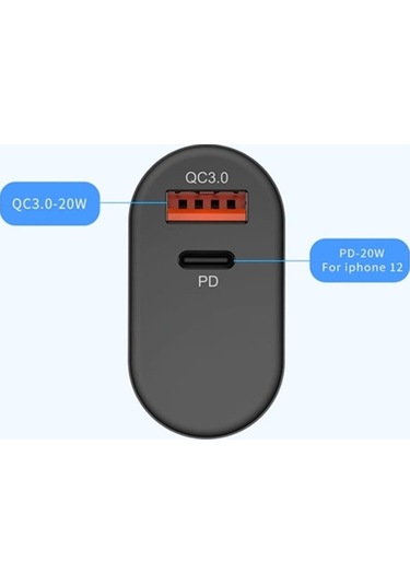 Uslion 18W Usb Qc3.0 Şarj Pd3.0 Hızlı Şarj Aleti Şarj Başlık Beya