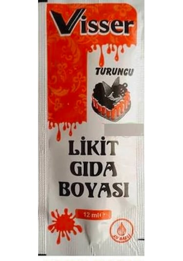 Visser Likit Gıda Boyası Turuncu 12 ML