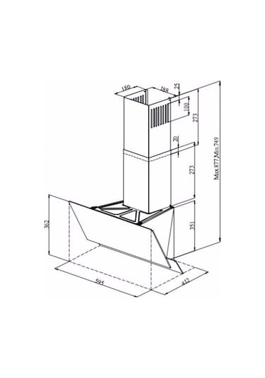 Uğur UAD 6011 GA3D Duvar Tipi Ankastre Davlumbaz