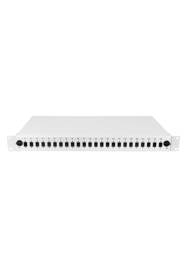 Alfafonet Optislide 24 Port Sc-sx/lc-dx 1ru Rack Tipi Açık Gri Fiber Optik Patch Panel