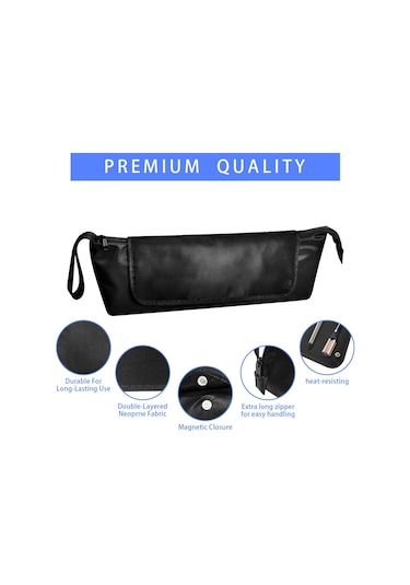 İçin Saç Düzleştirici Ve Saç Maşası Saç Aleti Saklama Çantası Siyah
