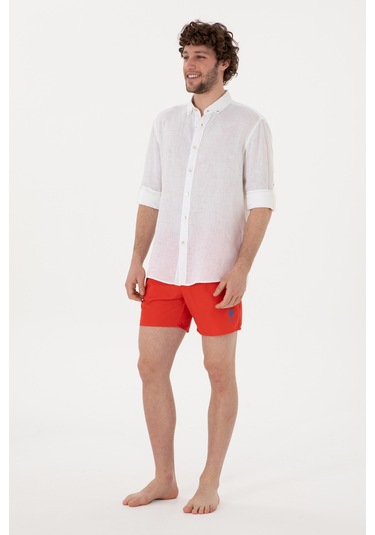 U.s. Polo Assn. Erkek Kırmızı Deniz Şortu 50300020-vr213 Rısk Red