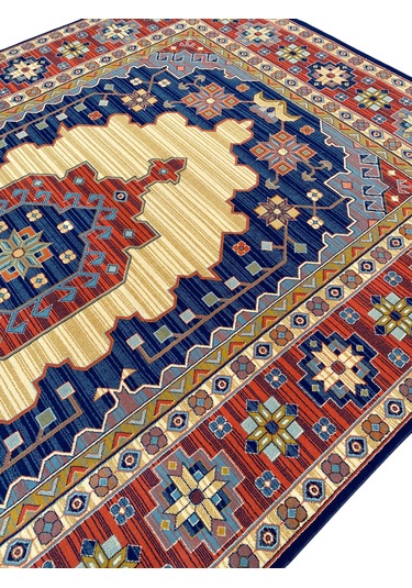 Saray Halı Klasik 786 Krem 200x296 Eski Model Lacivert Krem Yün