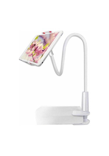 Singree 27,5" Esnek Tablet & Telefon Tutucu - 700g Taşıma Kapasiteli, 360 Dönebilen Ayaklı Masaj Ve Mutfak Kullanımı İçin Beyaz