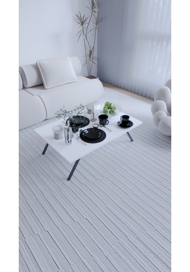 Toprak Katlanabilir Dikdörtgen Modern Yer Sofrası Laptop Masası