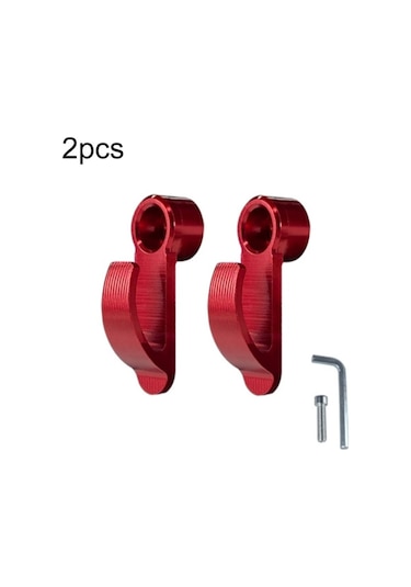 2 Adet Motosiklet Modifiye Kask Kancası Scooter Yan Depolama Kancası Kırmızı