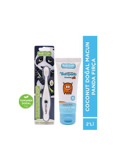 Set Hindistan Cevizi Diş Macun Ve Panda Diş Fırça