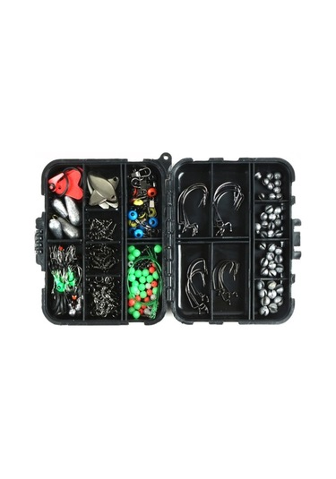 Novahub Balıkçılık Seti, Metal + Plastik, 310g, 12x9.5x3cm, 4x Kurşun Ağırlık, 10x Dönen Fırdöndü