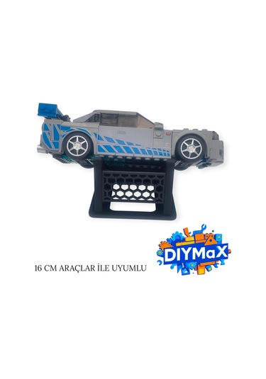 Speed Champions Standı Araç Sergileme Aparatı Model Vitrin Standı - Siyah