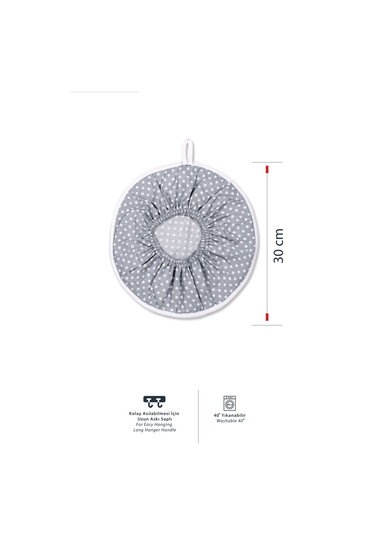 3 Adet Şık Ve Pratik Demlematik: Pilav Demleme Örtüsü , Tencere Kapağı Bonesigri Puantiye
