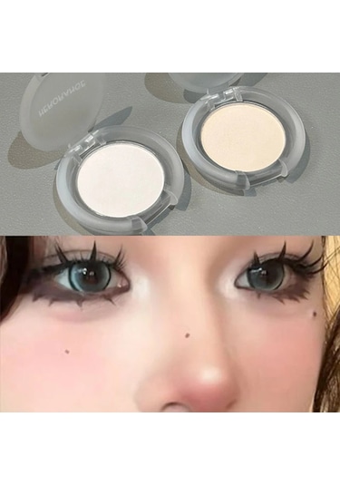 Tek Renkli Mat Beyaz Vurgulayıcı Paleti Kalıcı Yüz Şekillendirici Gölge Doğal 01 C01