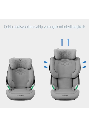MaxiCosi Kore Pro Işık Sensörlü Adac'Lı Isofixli ISize 15-36 Kg Çocuk Oto Koltuğu Authentic Grey