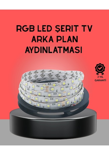 Uzaktan Kumandalı Led Tv Arka Işık Şeridi Çok Renkli