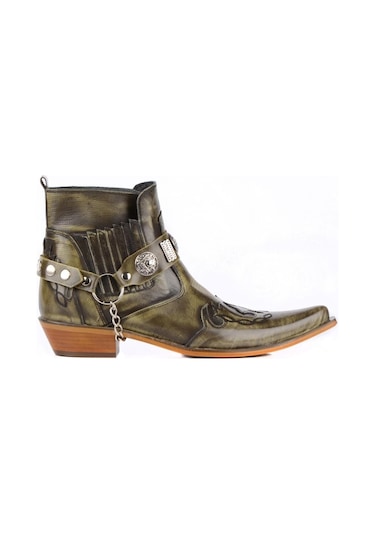 Footcourt Oliv Erkek Kovboy Bot (Western) Yeşil