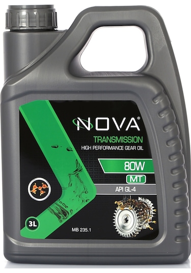Nova 80W Dişli Yağı Apı GL-4 Şanzıman Diferansiyel Yağ 3 L