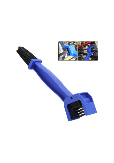 Fosenze Bisiklet Zincir Temizleme Fırçası - Üç Yönlü Tüylerli, Ergonomik Kollu, Kauçuk Malzeme - Vites, Tırnak Ve Diskleri Temizle Diğer