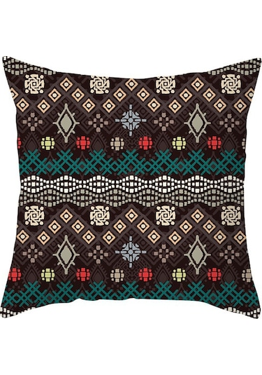 Yeni Sade Tarzda Baskılı Yastık Kılıfı No.49 Ekru