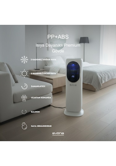 Dört Mevsim Kule Tipi Premium Elektronik Isıtıcı & Soğutucu Modern Ve Şık Tasarım