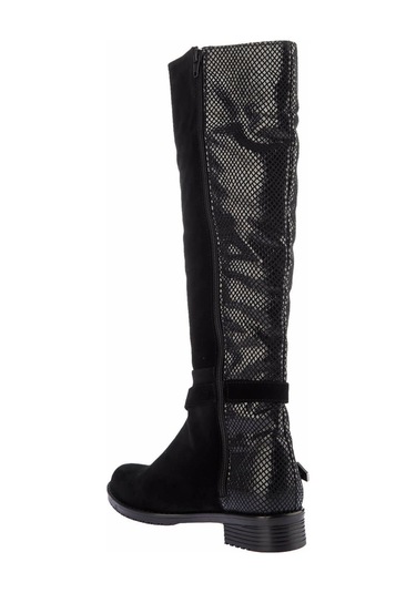 Fox Shoes Siyah Yılan Süet Kadın Çizme E726203402 Siyah