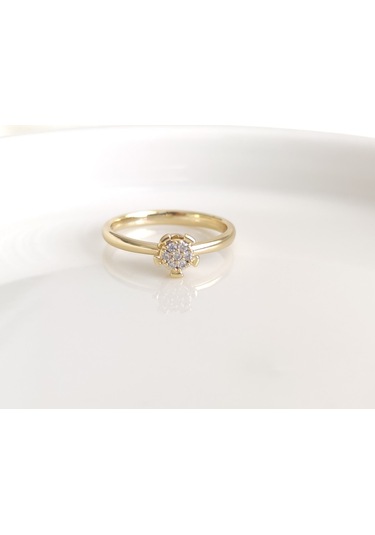 Xupıng Gold Tek Taş Modeli Yüzük - 12 Beyaz