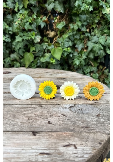 Ayçiçeği Tekli Mum Kalıbı Silikon