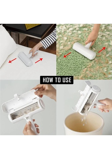 Evcil Hayvan Tüy Çıkarıcı Rulo - Kendi Kendini Temizleyen Tabanlı Köpek Ve Kedi Kürk Sökücü - Verimli Hayvan Tüy Alma Aracı - Mobilyalar İçin Mükemmel Mavi