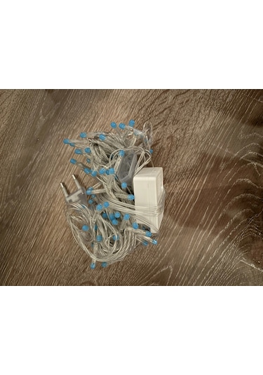 10m 100 Led Damla Uçlu Mavi Işık Şeffaf Kablo Mz-17-6 Çok Renkli