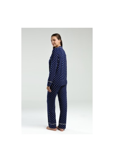 Pierre Cardin Kadın Lacivert Gömlek Pijama Pc8950-s-v1 Lacivert
