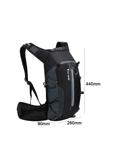 Qianfan Su Geçirmez Bisiklet Çanta Bisiklet Sırt Çantası Nefes Siyah