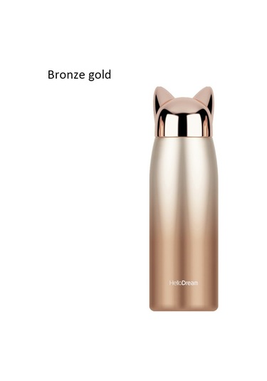 Shun 300ml Termos Paslanmaz Çelik Seyahat Kahve Çay Termosu Thermocup Altın Altın