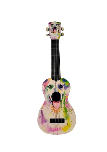 Hawiian Soprano Köpek Desenli Komposit Ukulele