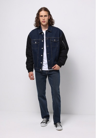 Colins Oversize Fit Düğmeli Astarsız Erkek Koyu Mavi Ceket Cl1076080 Q1.v1 Dn44498 Denim Colins Oversize Fit Düğmeli Astarsız Erkek Koyu Mavi Ceket Cl1076080 Q1.v1 Dn44498 Denim