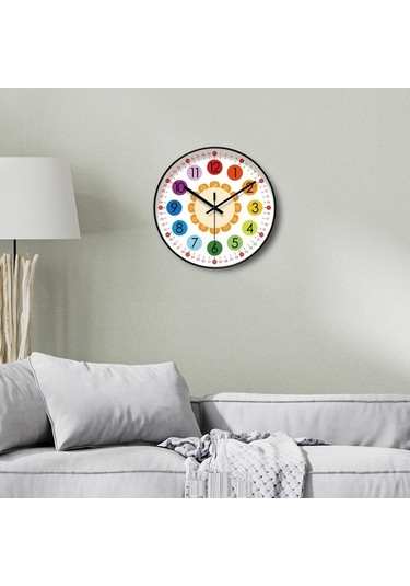 Trendooze Çocuklar İçin Renkli Zaman Saati - Öğretimli Zamanlama Çok Renkli