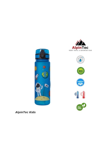 Alpintec Mavi Astronot Tritan Çocuk Su Matarası 500 Ml Diğer