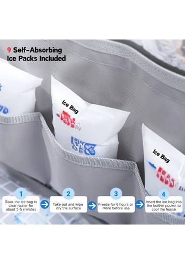 Willowhaven 10 Adet Küçük Evcil Hayvanlar İçin Soğutma Seti 9 Buz Torbası Ve Taşınabilir Serin Yuva