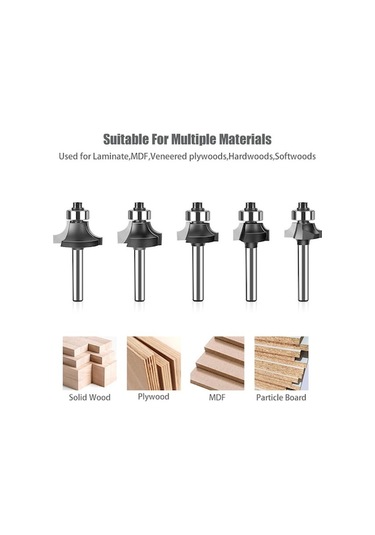 Ebitda 1/4 İnç & 6mm Tungsten Çelik Freze Uç Seti - 5 Adet, Pratik Ve Uygulamalı Uçlar