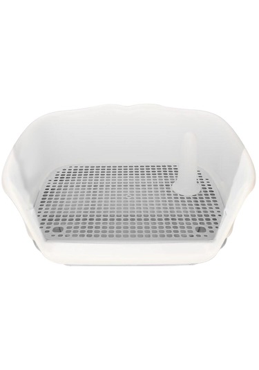 Homyl Kapalı Köpek Lazımlık Tepsisi Küçük Ve Beyaz-gri